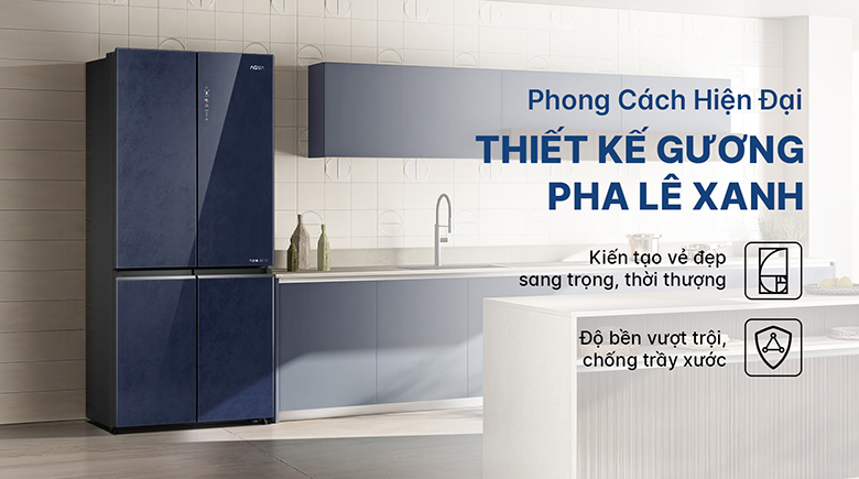 Tủ lạnh 4 cửa Aqua Inverter 522 lít AQR-MA600XA(KGL)U1