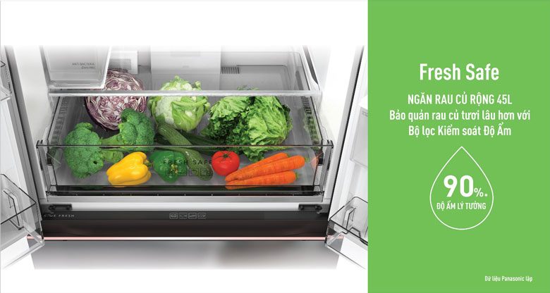 PRIME+ EDITION - Ngăn rau củ Fresh Safe kiểm soát độ ẩm tới 90%