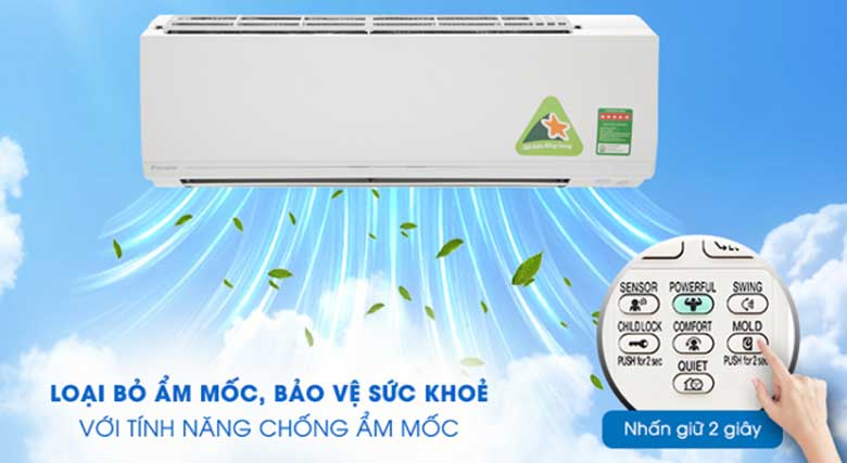 Điều hoà Daikin của nước nào: Chức năng chống nấm mốc