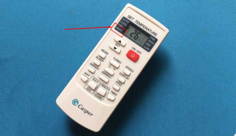 Chế độ HEAT của điều hoà Casper: Biểu tượng