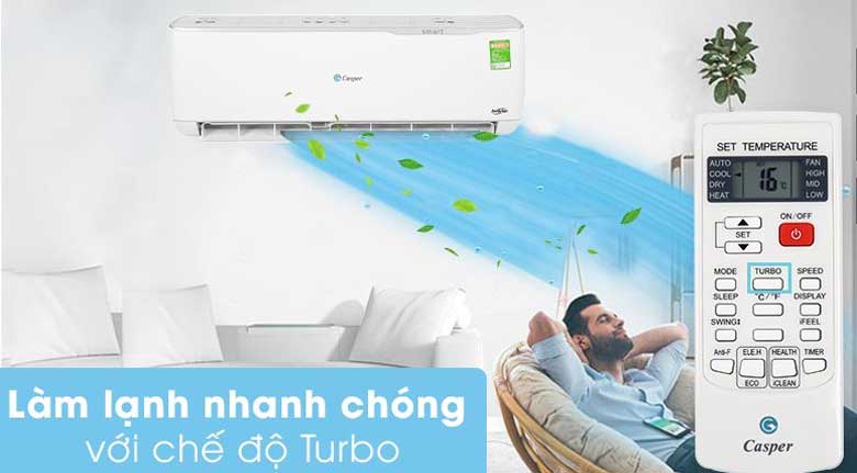 Các chế độ điều hoà Casper: Chế độ Turbo