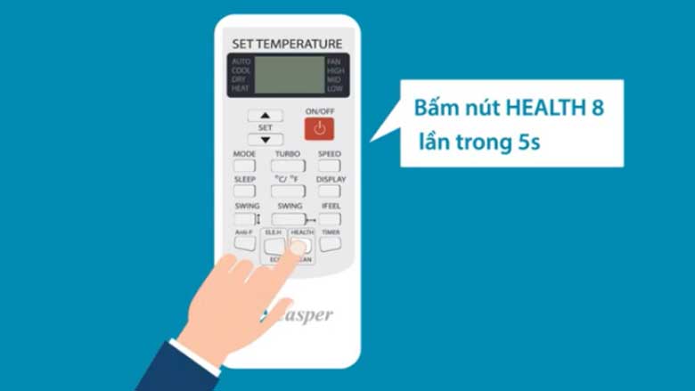 Cách bật điều hòa Casper không cần điều khiển bằng ứng dụng Ac Freedom: Bước 2