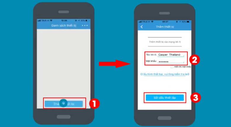 Cách bật điều hòa Casper không cần điều khiển bằng ứng dụng Ac Freedom: Bước 4