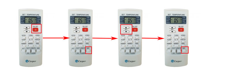 Hướng dẫn cài đặt hẹn giờ điều hoà Casper đúng chuẩn