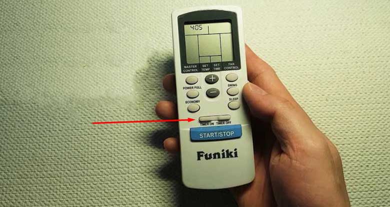 Cách hẹn giờ điều hòa Funiki: Bật máy
