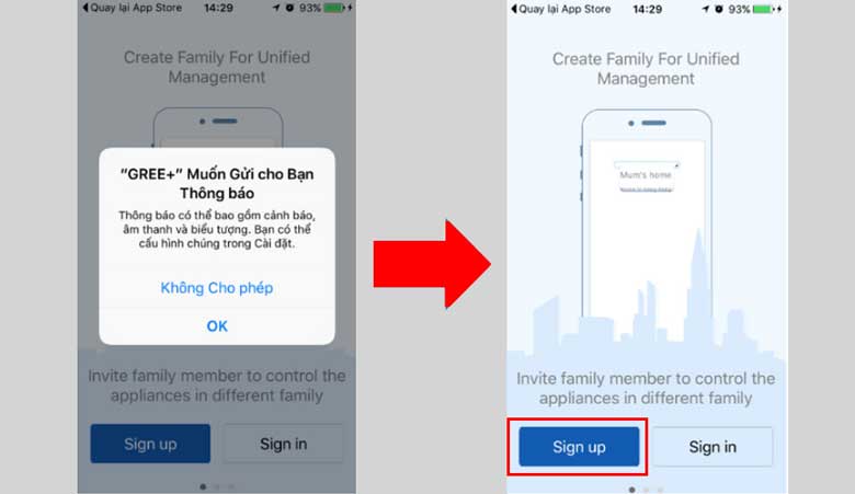 Điều khiển điều hòa Gree bằng điện thoại: Bước 2