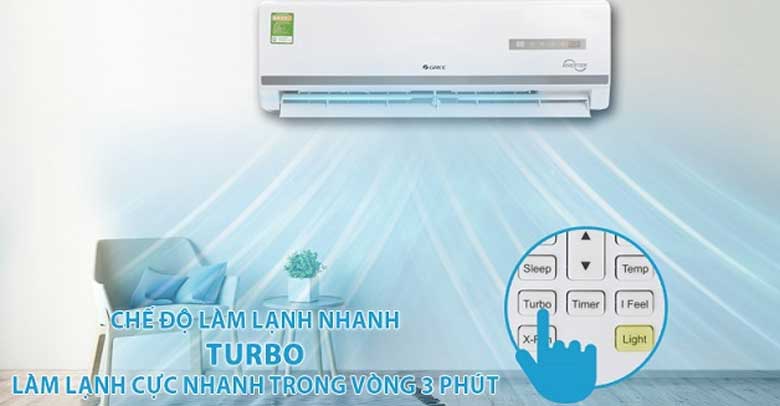 Các chế độ điều hoà Gree: Chế độ làm lạnh nhanh