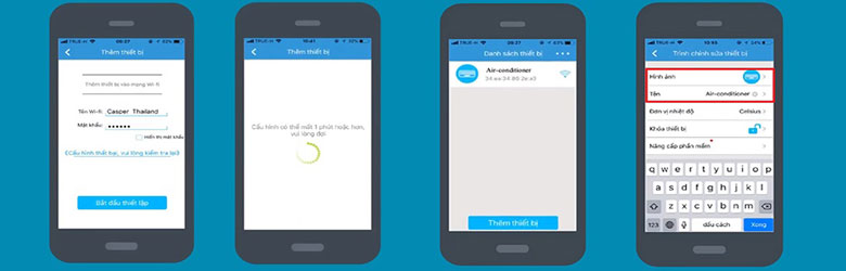 Cách mở điều hoà Casper bắt đầu thêm thiết bị wifi