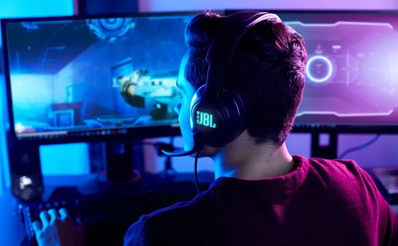 Tai nghe JBL chụp tai Gaming Quantum 400 Black - Sống cùng game với hệ thống âm thanh đa hướng chất lượng cao