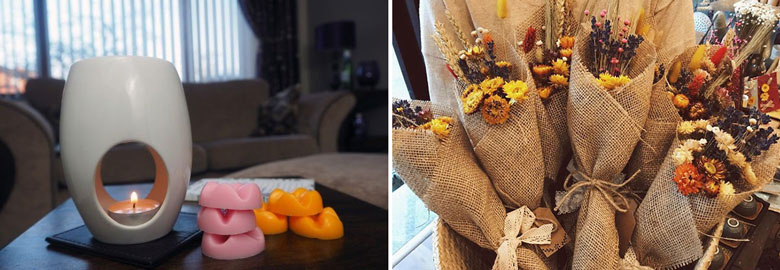 Cách khử mùi hôi trong phòng điều hòa dùng sáp thơm với hoa khô