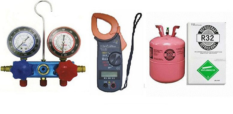 Hướng dẫn cách nạp gas R32 cần các dụng cụ thực hiện
