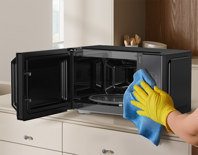 Lò vi sóng Toshiba MW3-EM26PE(BM)VN khoang lò tráng men