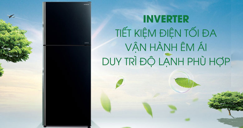 Tủ lạnh 2 cánh Hitachi Inverter 366 lít R-FVX480PGV9 (GBK)