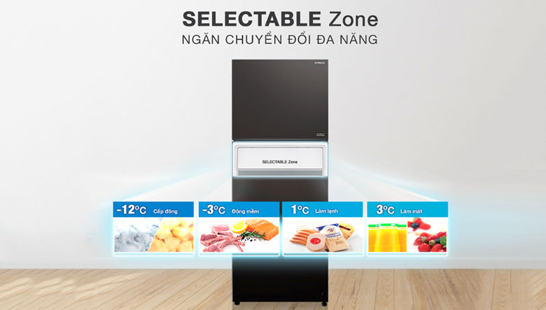 Tủ lạnh 2 cánh Hitachi Inverter 390 lít R-FVY510PGV0(GMG)