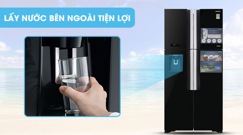 Tủ lạnh Hitachi 4 cánh Inverter 540 lít R-FW690PGV7X (GBK)