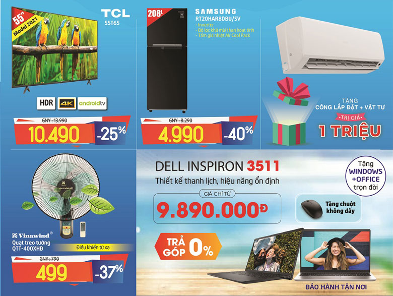 Hàng Hè, Giá Tốt - Trả góp 0% - Giảm tới 50%: Chương trình ưu đãi số 2.