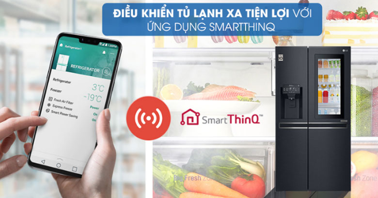 Tủ lạnh LG Door in Door điều khiển từ xa