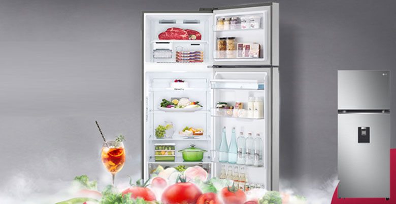 Tủ lạnh LG 2 cánh Inverter 374 lít GN-D372PS