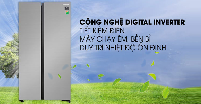 Tủ lạnh Samsung Side By Side Inverter 647 lít RS62R5001M9/SV