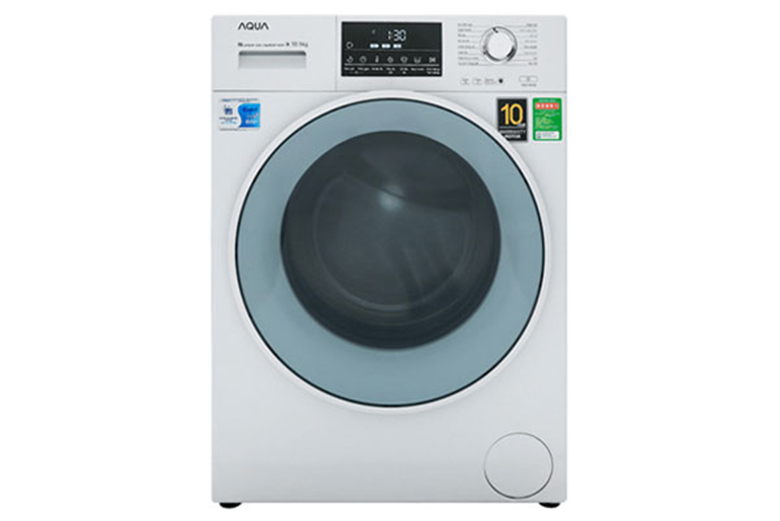 Máy giặt tốt giá rẻ Aqua Inverter 10.5 kg AQD-D1050E W lồng ngang