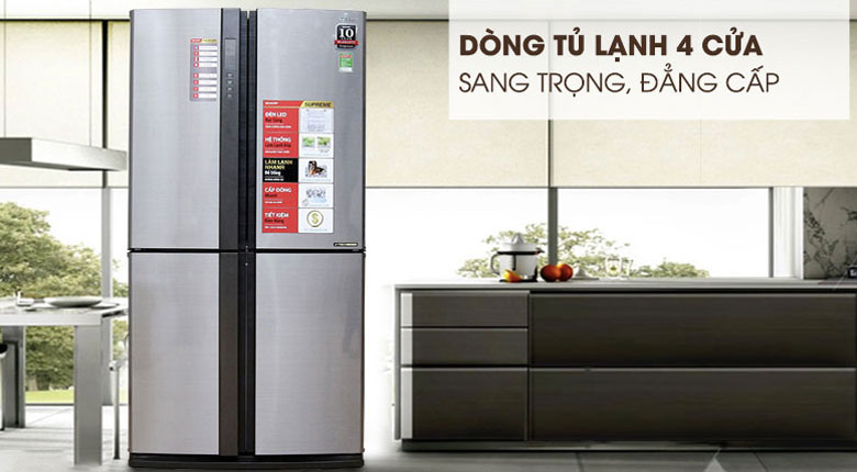 Tủ lạnh Sharp 4 cánh Inverter 556 lít SJ-FX630V-ST