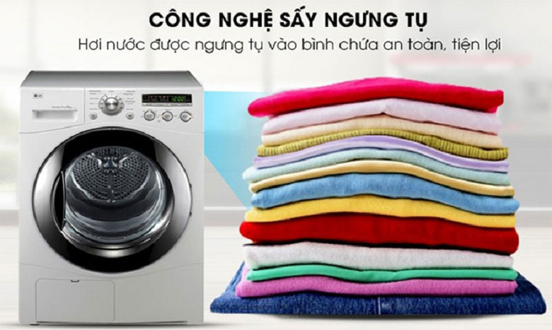 Máy sấy ngưng tụ LG 8 kg DR-80BW - Máy sấy loại nào tốt?