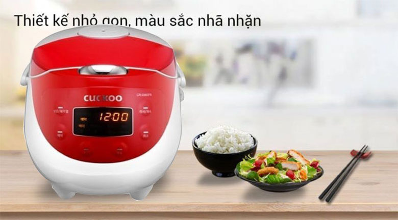 Nồi cơm điện tử Cuckoo 0.5 lít CR-0365F/RDWHVNCV - Thiết kế hiện đại, nhỏ gọn