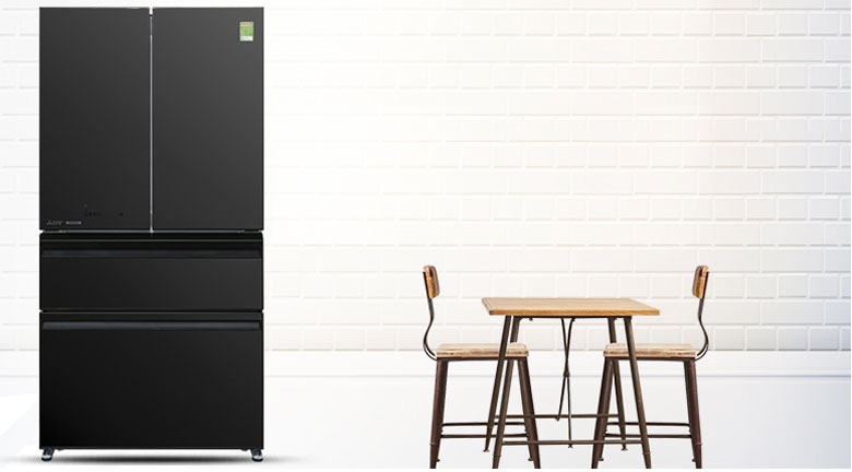 Tủ lạnh 4 Mitsubishi cánh Inverter 555 lít MR-LX68EM-GBK-V