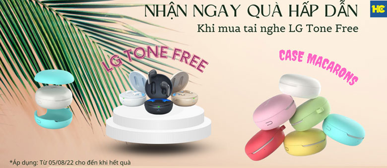 Tặng Case Macarons Khi Mua Tai Nghe LG TONE FREE