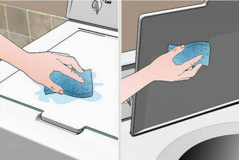 Vệ sinh máy sấy bên ngoài