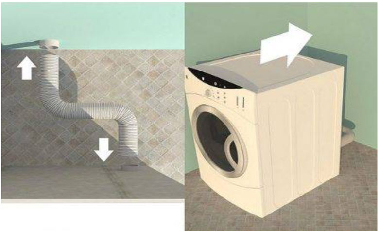 Máy sấy quần áo bị hôi khắc phục với đường ống xả nước