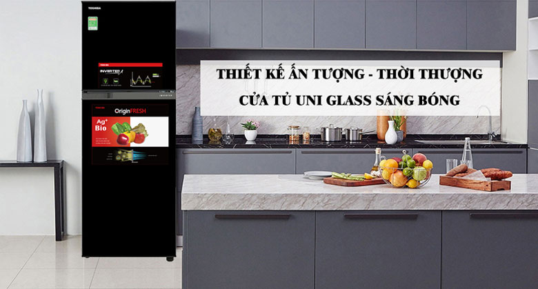 Tủ lạnh 200 lít: Tủ lạnh Toshiba Inverter 194 lít GR-A25VM (UKG1)