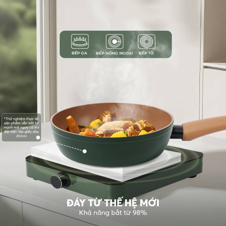 Chảo chống dính ceramic Elmich Harmony EL5986PT20 Size 20cm - Thiết kế tinh tế