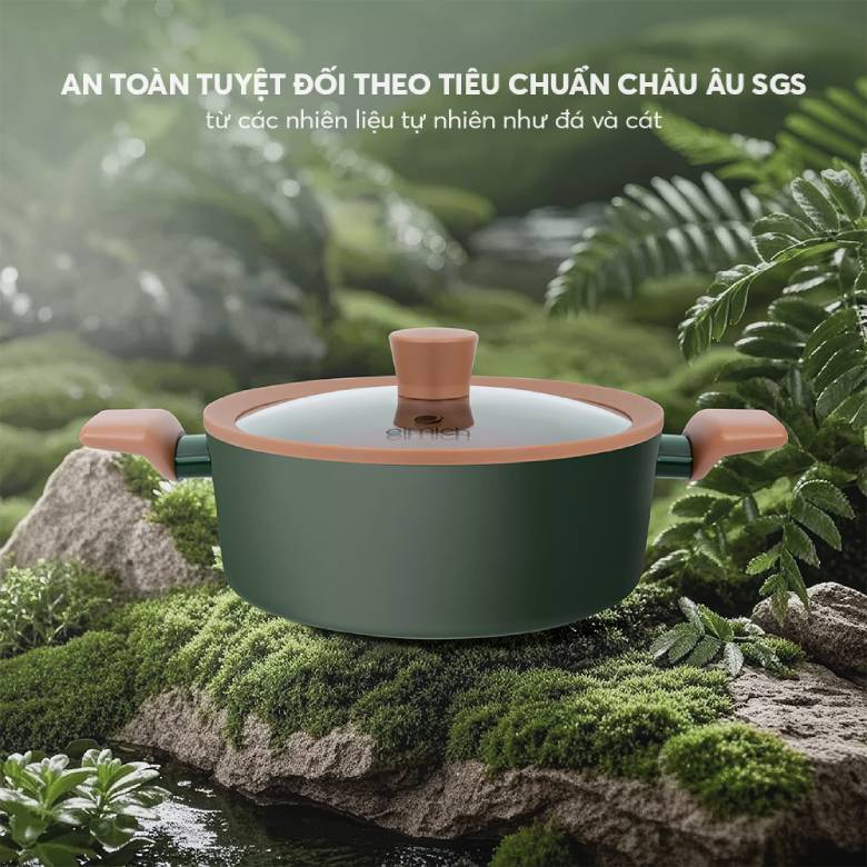  Nồi chống dính ceramic Elmich Harmony EL5540PT24 Size 24cm