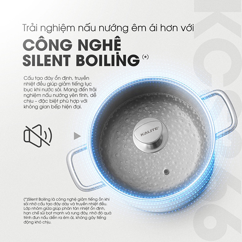 Công nghệ Silent Boiling - Bộ 3 nồi inox Kalite KCS366