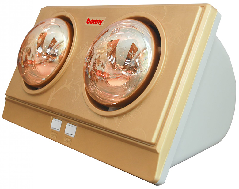 Đèn sưởi nhà tắm 2 bóng Benny BHT022X bóng thủy tinh chống chói
