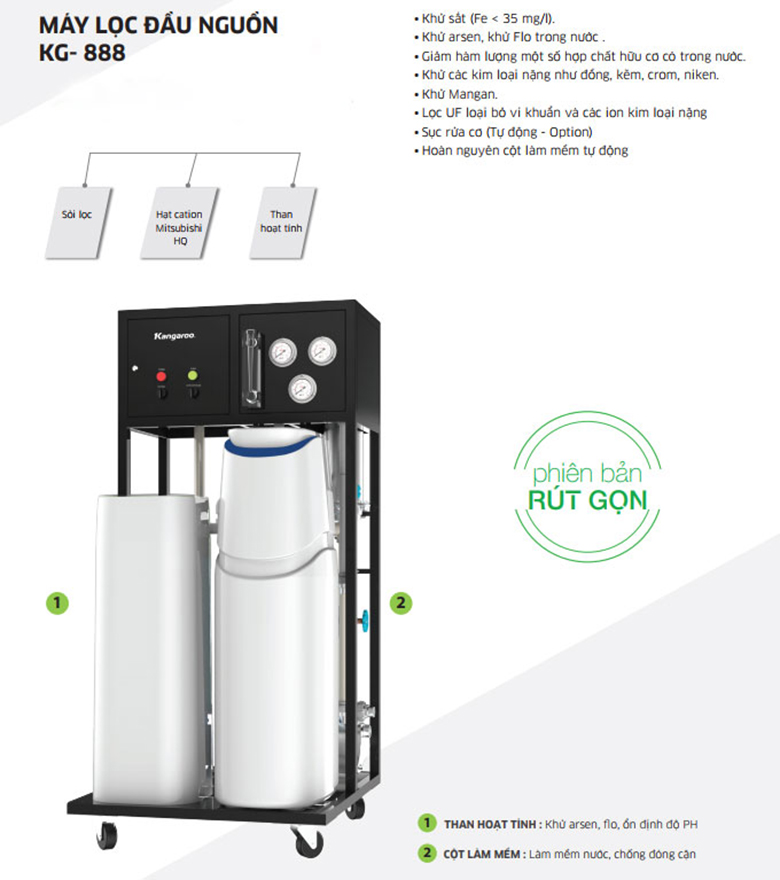 Máy lọc nước đầu nguồn Kangaroo KG888
