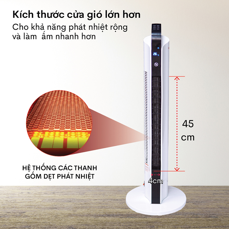 Quạt sưởi gốm FUJIHOME FH2000 có tự quay