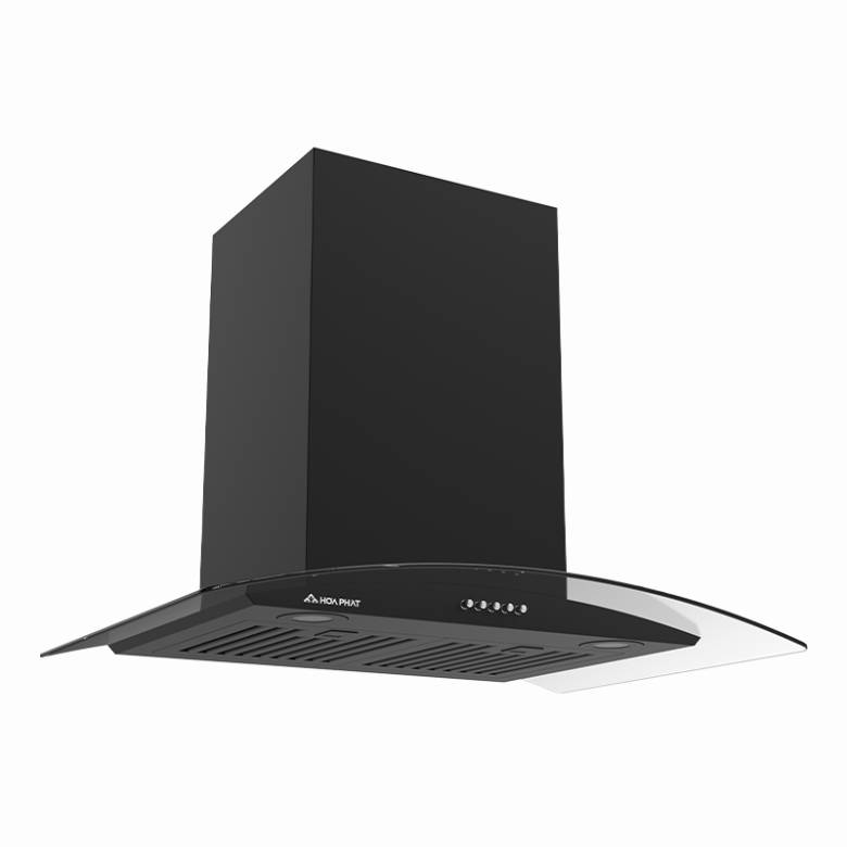 Máy hút mùi kính cong Hòa Phát HKH C0470H (Đen) - 3 tốc độ hút linh hoạt