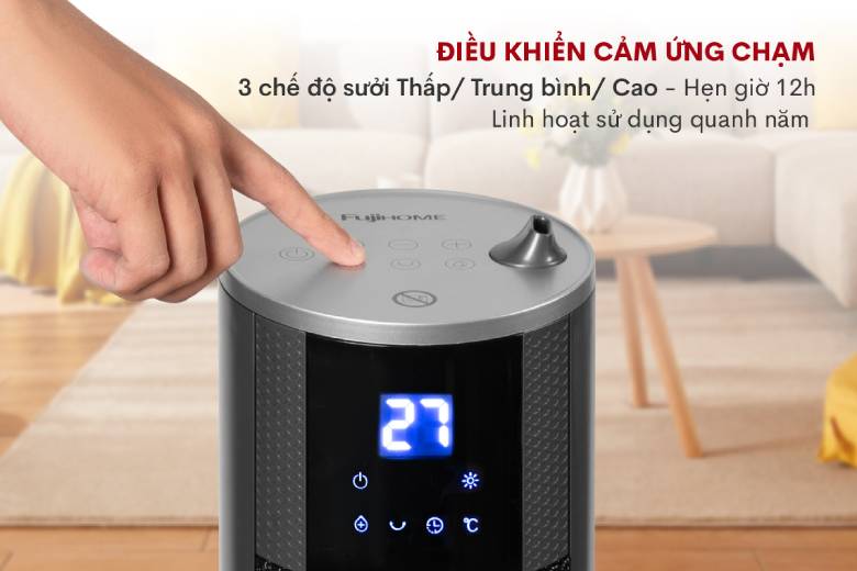  Quạt sưởi gốm tích hợp tạo ẩm FUJIHOME FH6000 - Đa năng 4 mùa - Sưởi đông, mát hè