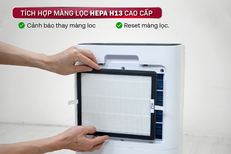 Lọc không khí kép - Máy hút ẩm Fujihome DH25W-HEPA
