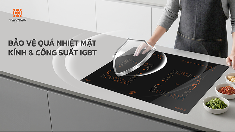Bếp từ đôi Hawonkoo Seoul CEH-288-II bảo vệ quá nhiệt