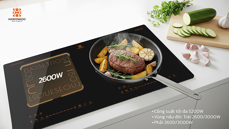 Bếp từ đôi Hawonkoo Seoul CEH-288-II công suất mạnh mẽ