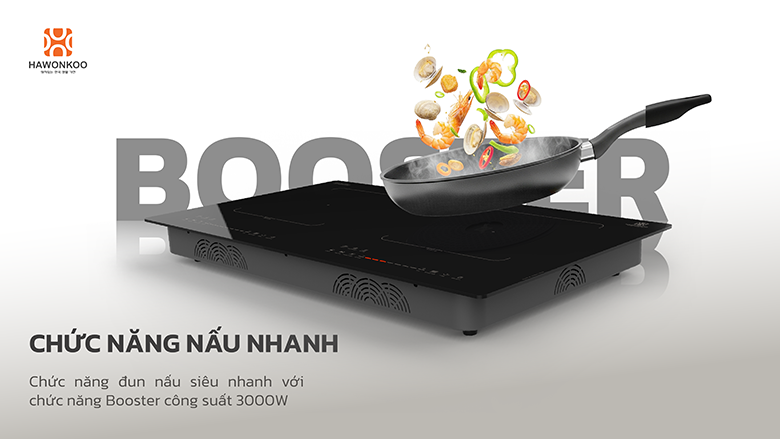 Bếp từ đôi Hawonkoo Seoul CEH-265-II chức năng booster