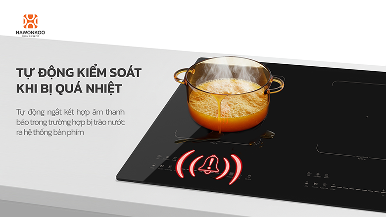 Bếp từ đôi Hawonkoo Seoul CEH-265-II bảo vệ quá nhiệt