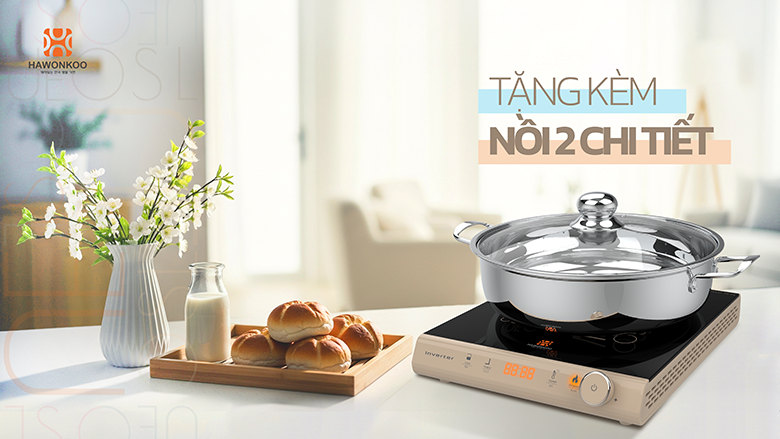 Bếp từ SEOUL-CEH-108-I-GR/CF tặng kèm nồi