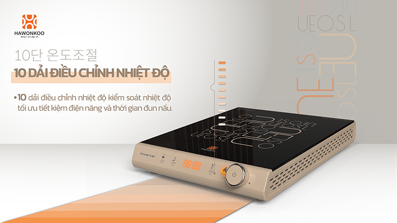 Bếp từ Hawonkoo SEOUL-CEH-108-I-GR/CF công suất mạnh mẽ