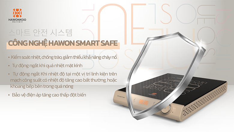 Bếp từ SEOUL-CEH-108-I-GR/CF bảo vệ quá nhiệt