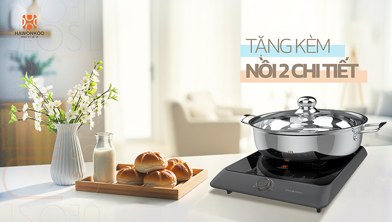 Bếp từ SEOUL-CEH-106-I-GR/CF tặng kèm nồi