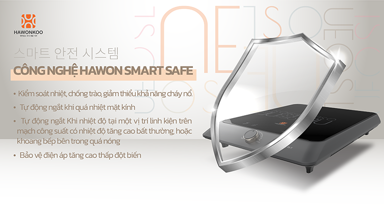 Bếp từ SEOUL-CEH-106-I-GR/CF bảo vệ quá nhiệt